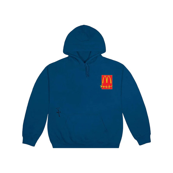Travis Scott x McDonald's Cactus Jack Sticker Hoodie Legion Blue Size Large